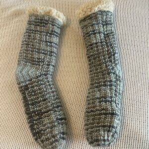 Cozy Gray Knit Socks